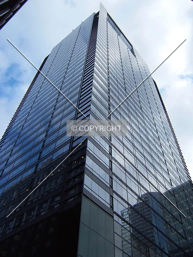 Looking up the northwest corner