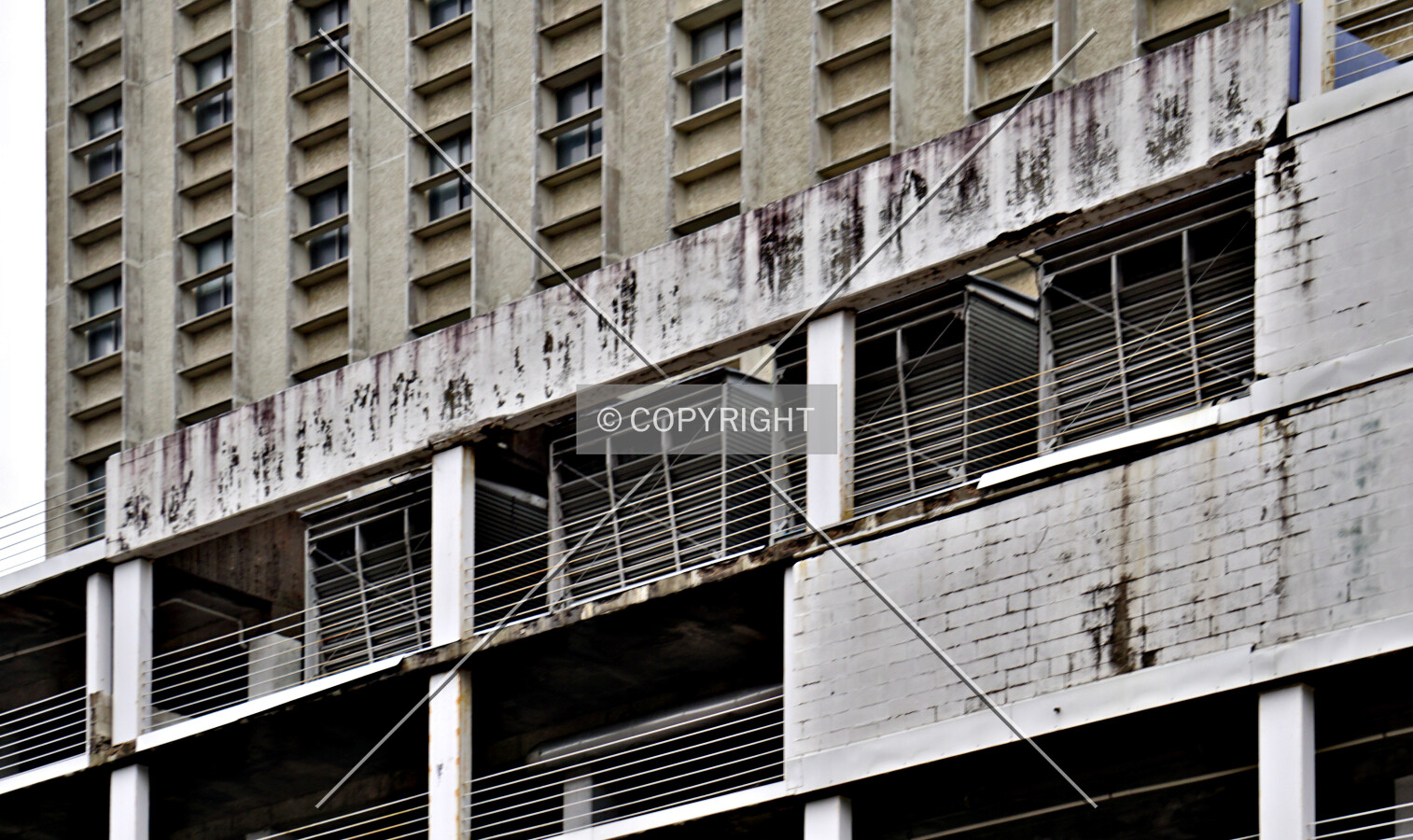 Mechanical equipment on top of the parking deck; March 18, 2020