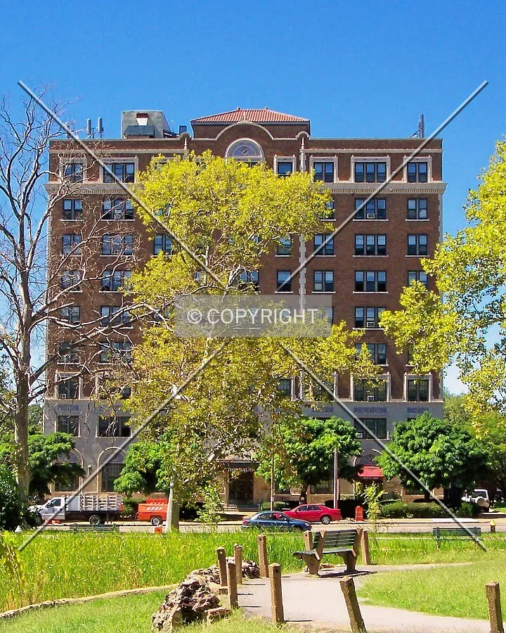 View to the west across Grand Avenue