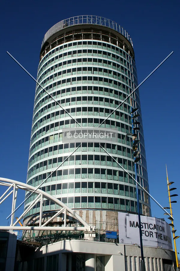Looking up from the base