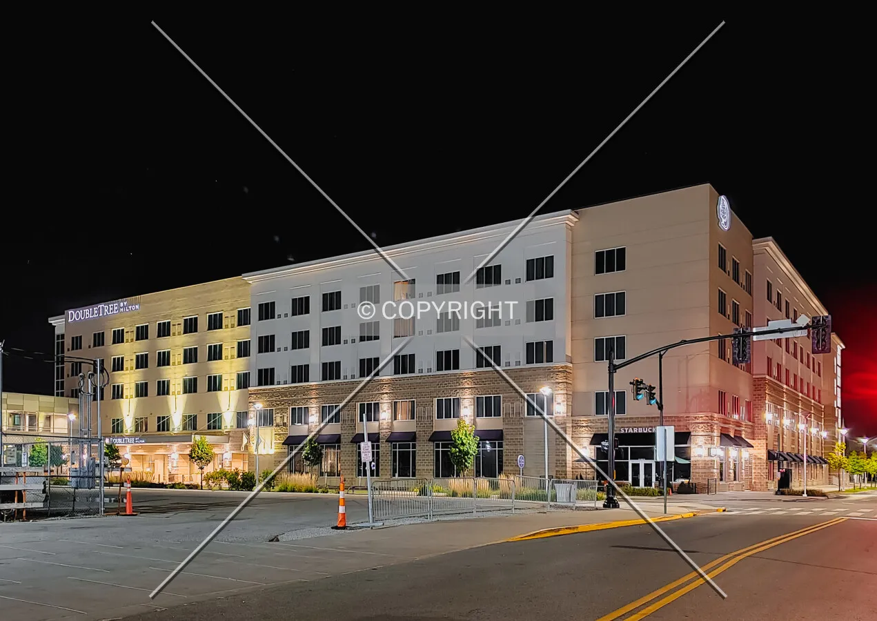 From the northwest at night; September 28, 2019