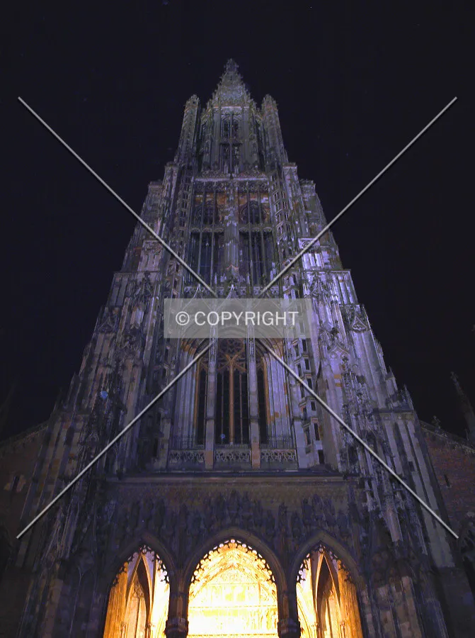 Looking up at spire