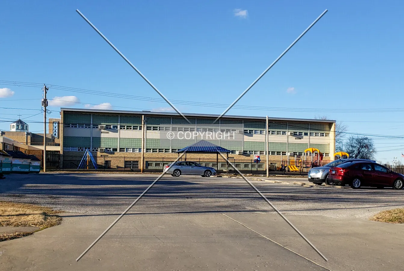 View from the south; March 15, 2019