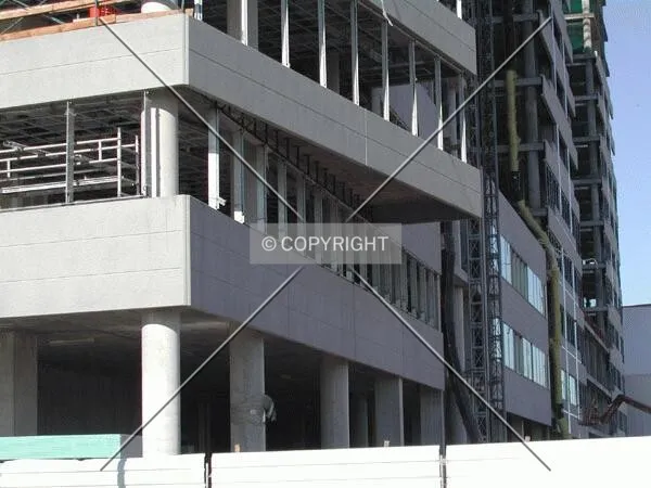 View of the south corner of the building
