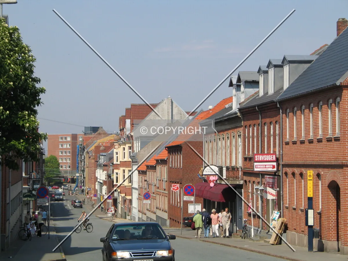 View down Skolegade towards the west