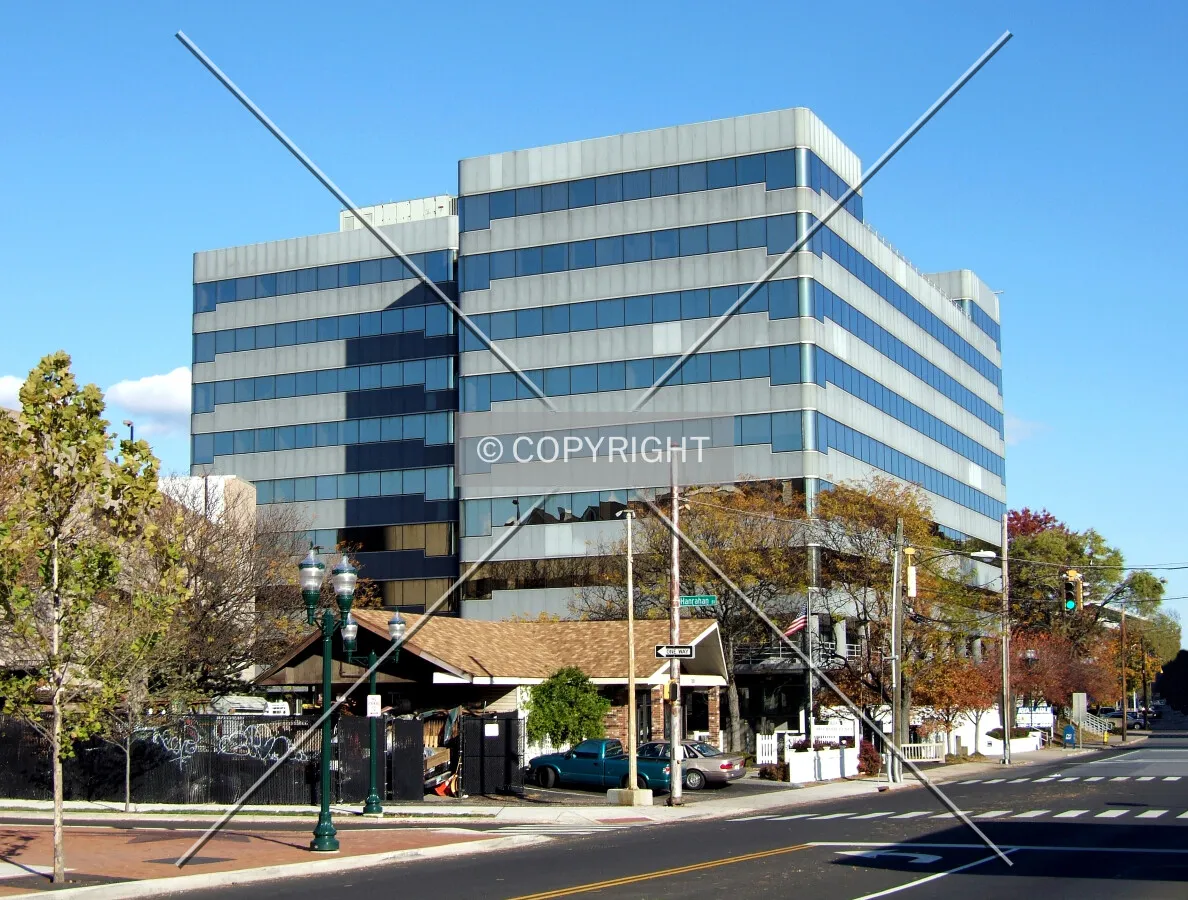 View from the west along West Broad Street