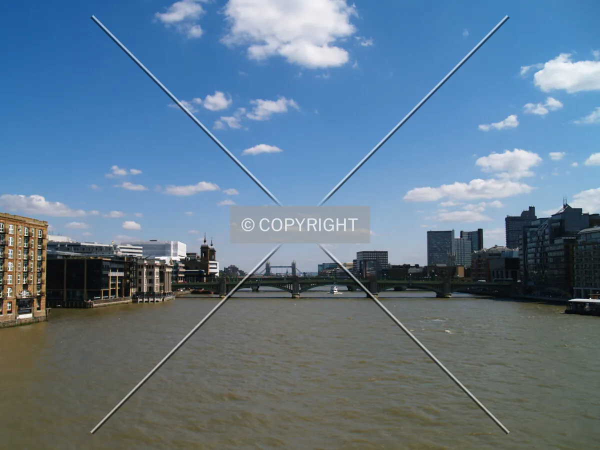 Looking toward the east from Millenium Bridge