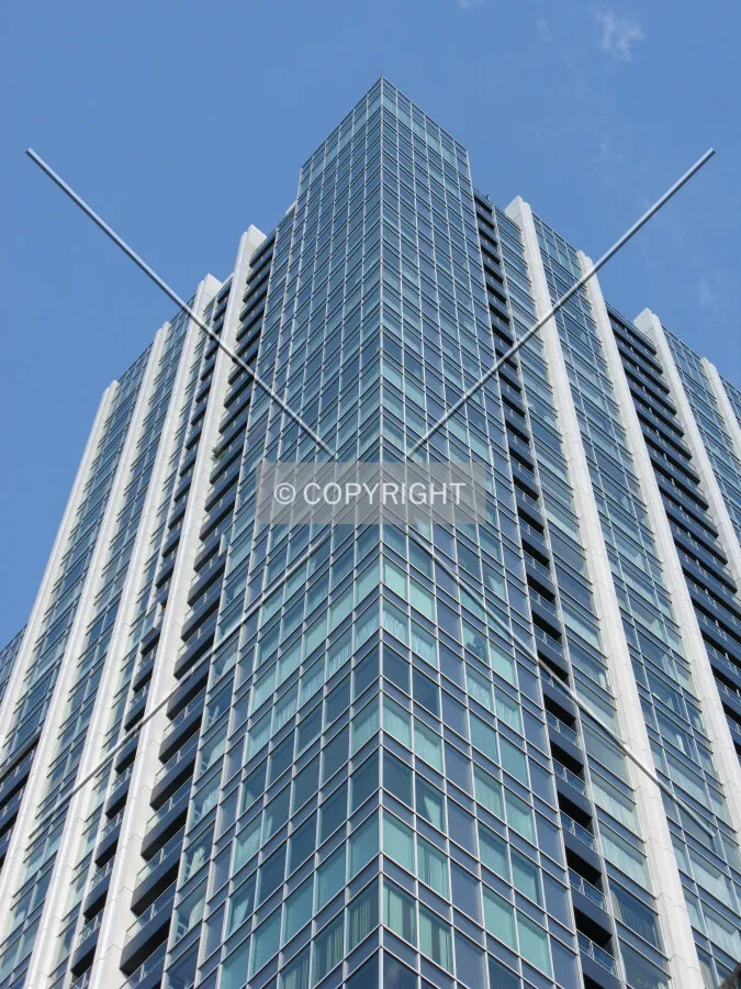 Looking up the southwest corner