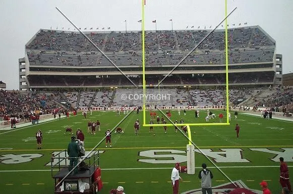 Looking across Kyle Field from the bleachers at one endzone (Texas A&M vs. Nebraska)