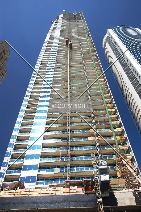 Looking up from the east