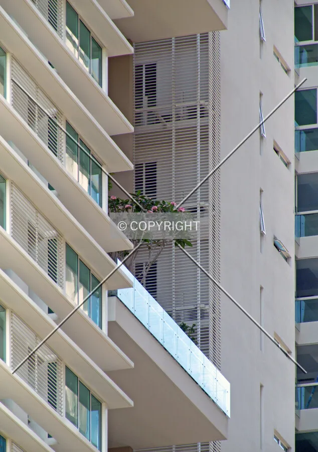 Blocks 1 and 2 are connected through skybridges every 4 floors