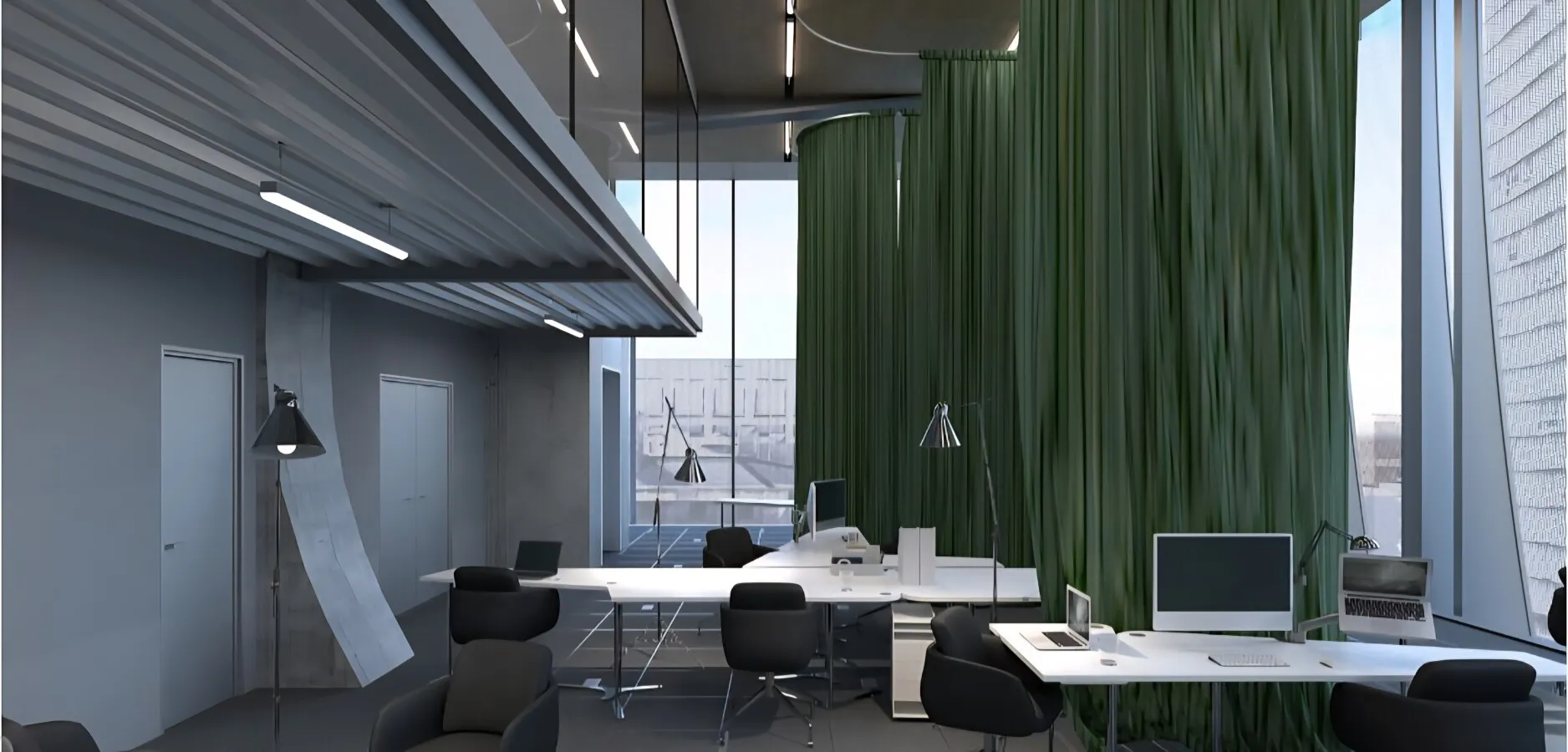 Rendering of the interior renovation