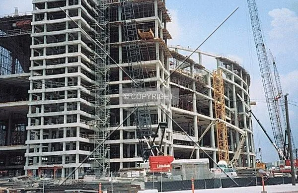 Reliant Stadium construction, view from the North