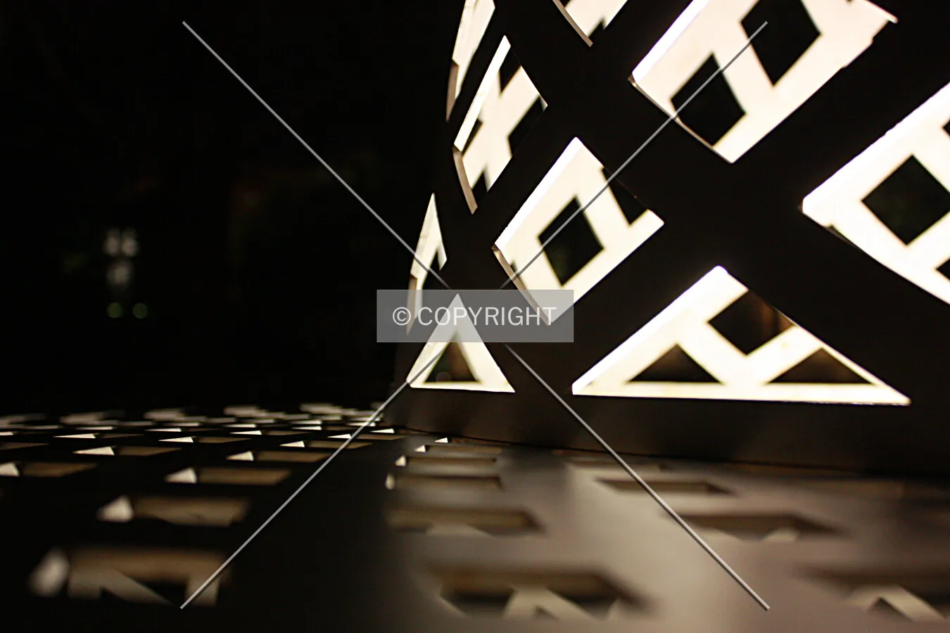 Detailed view at night