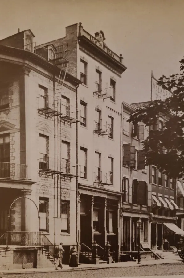 A vintage 1888 view from the southwest