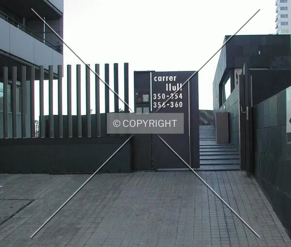View of the entrance to the community space of the building
