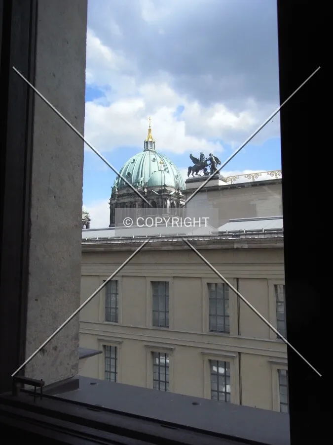 View towards Berlin Dome from inside Neues Museum Berlin
