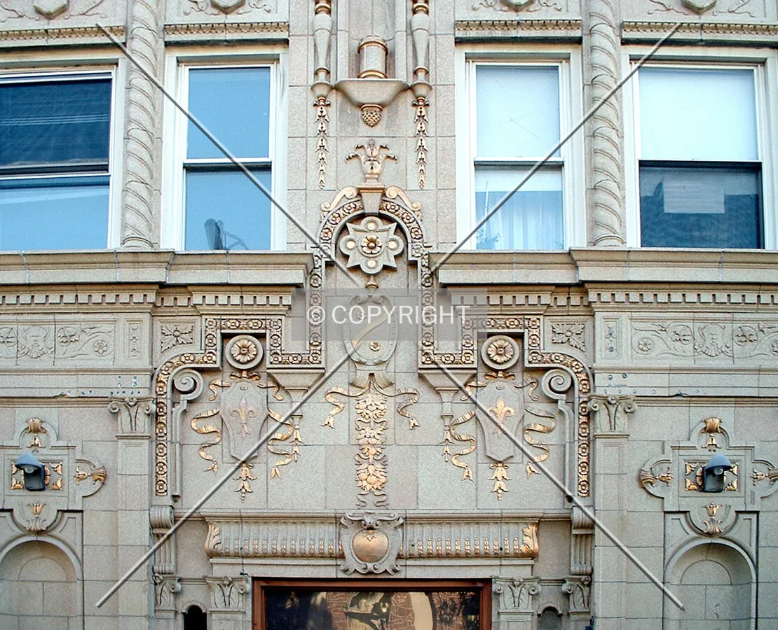 Details above the main entrance on Broadway