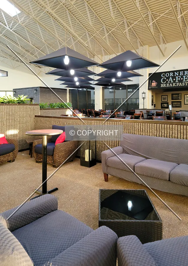Sitting area in the atrium; March 19, 2021