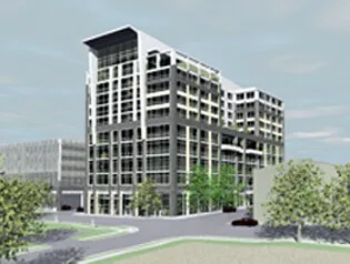 View from the southwest at Jones and West streets showing the 10-story proposal