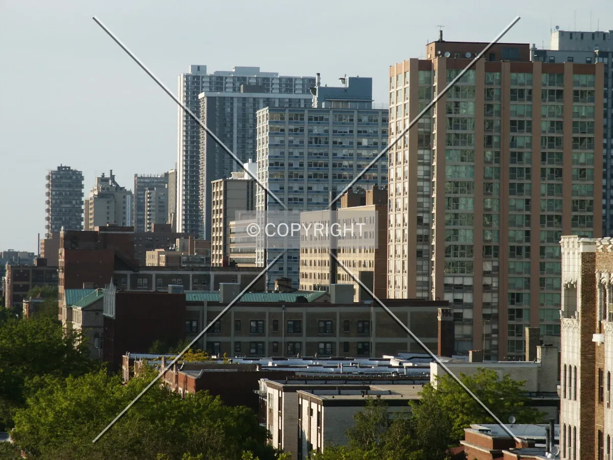 Looking north at the Edgewater skyline
