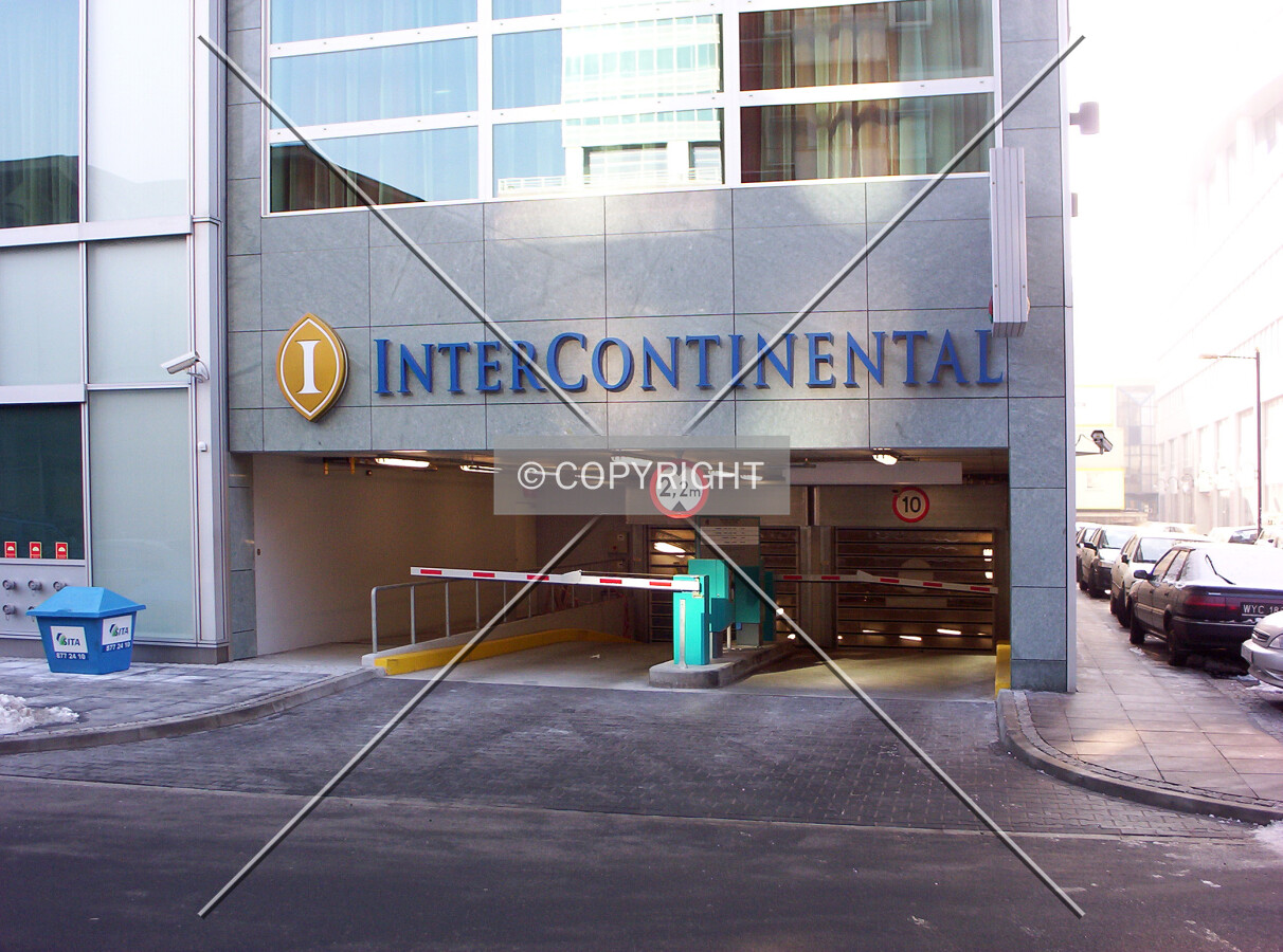 The car park's entrance