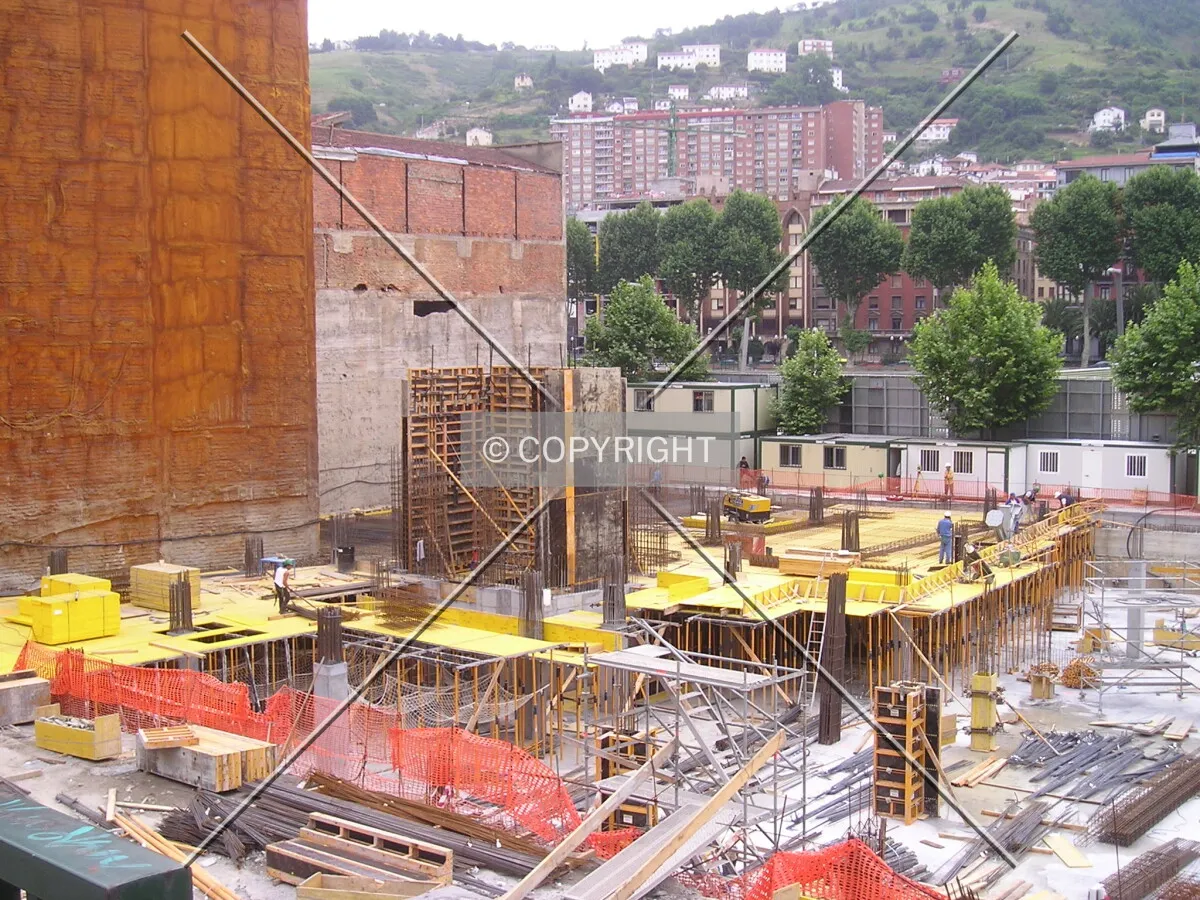 View of the building rising