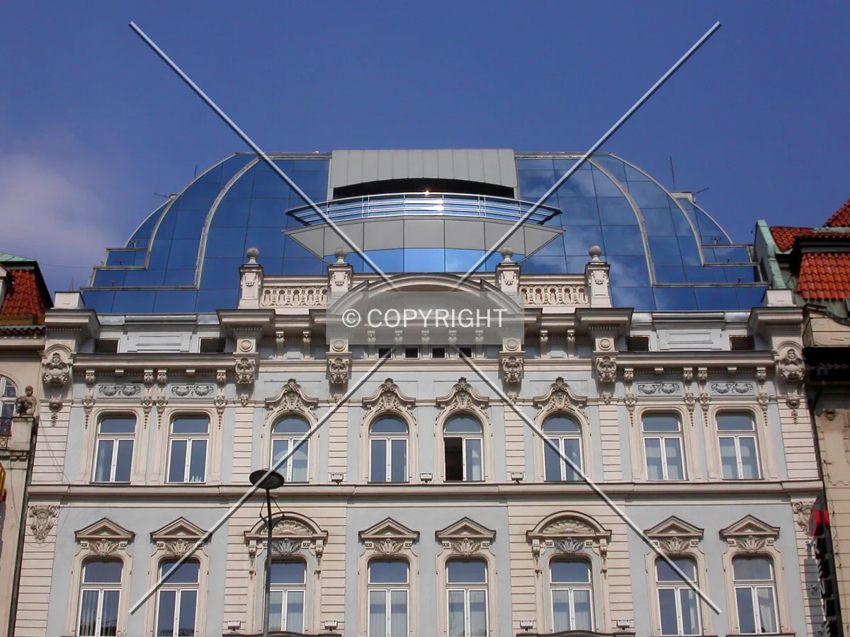 Top floors of the building