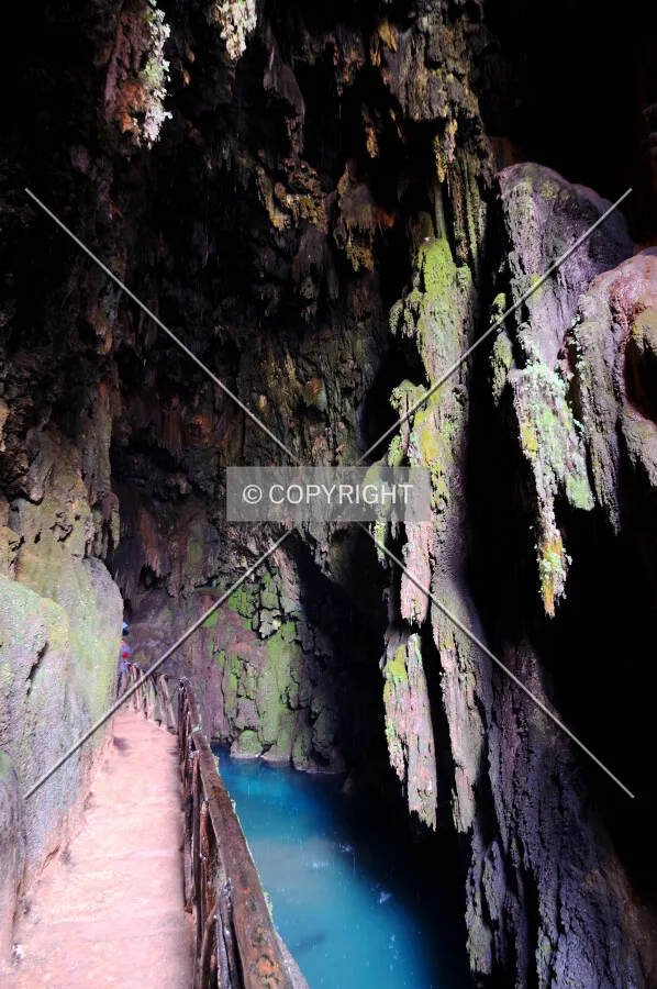 Subterranean river in a cave