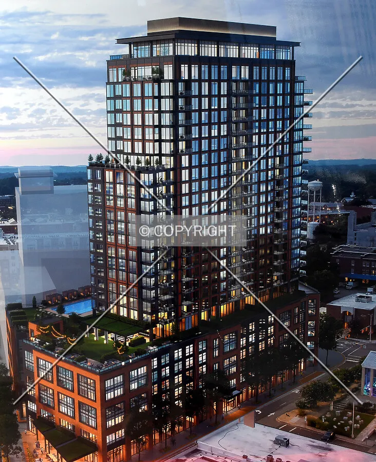 Construction site rendering - view from the southeast