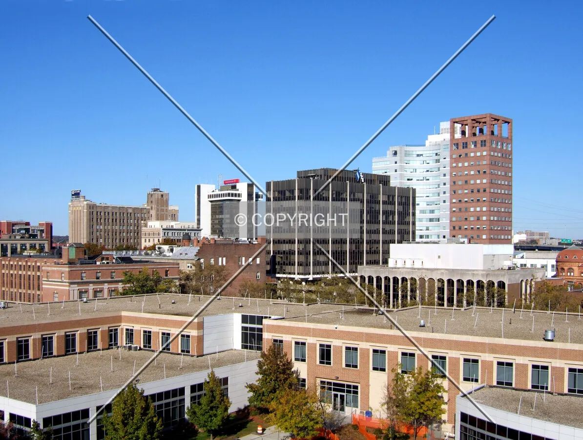 Downtown from the southwest