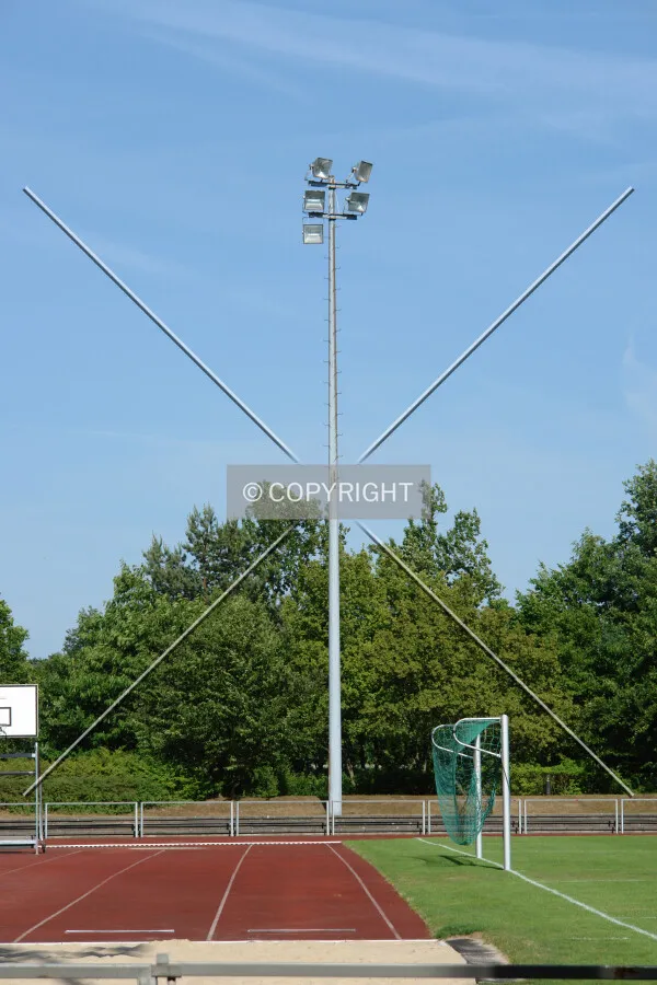 Floodlights on a ball field