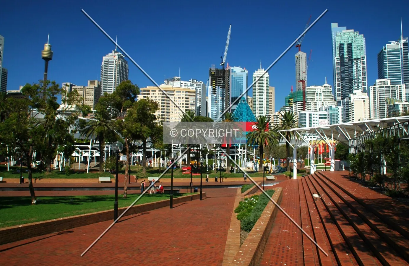 Looking east from Darling Harbour