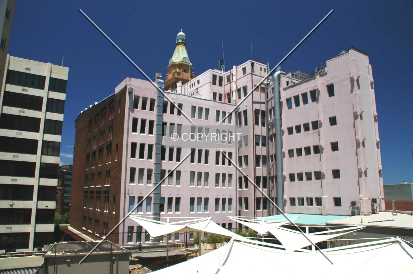 Looking south