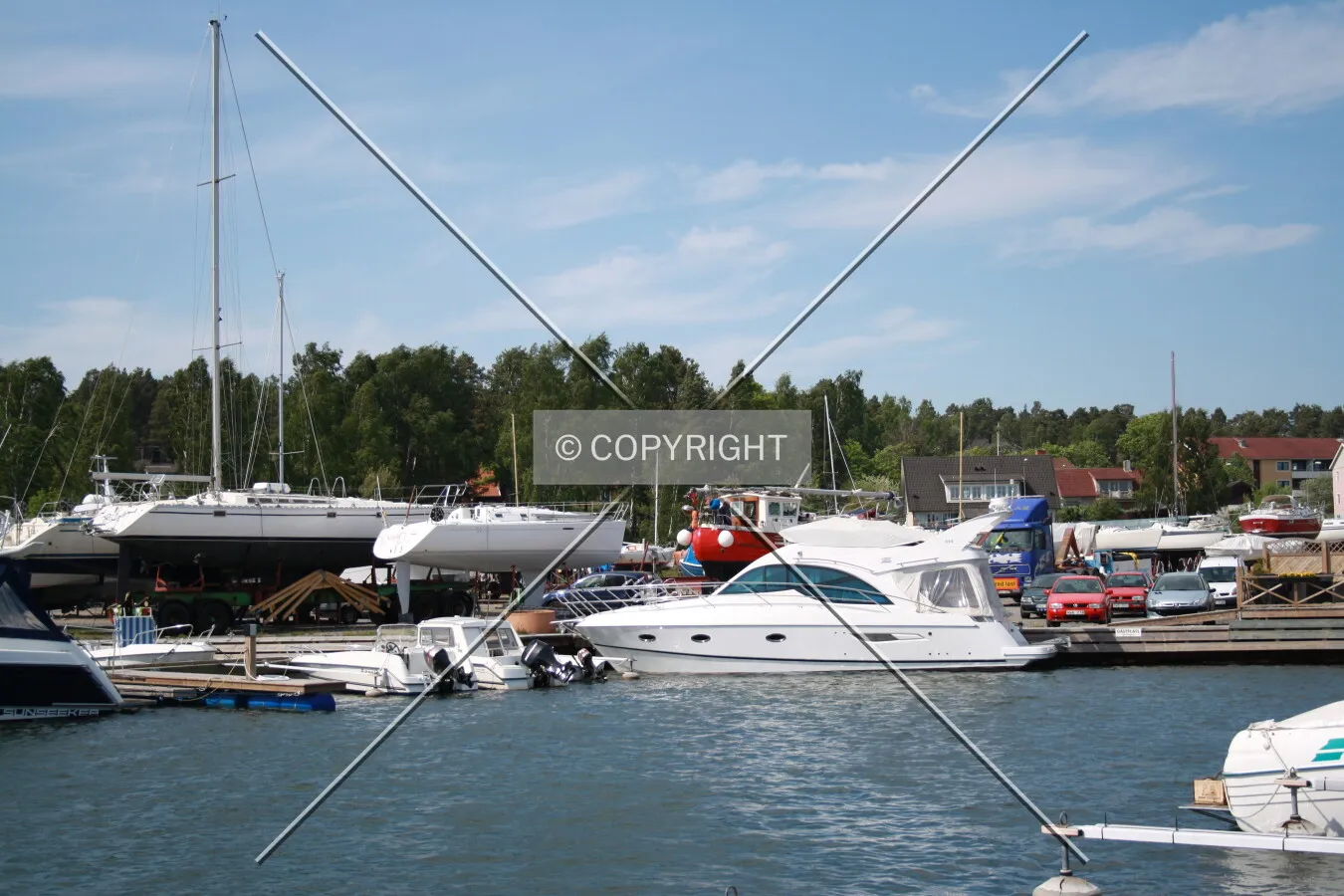 Boats in a harbor