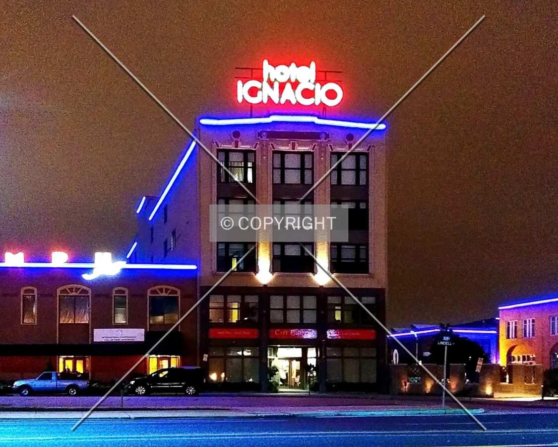 View from the south at night; August 8, 2014