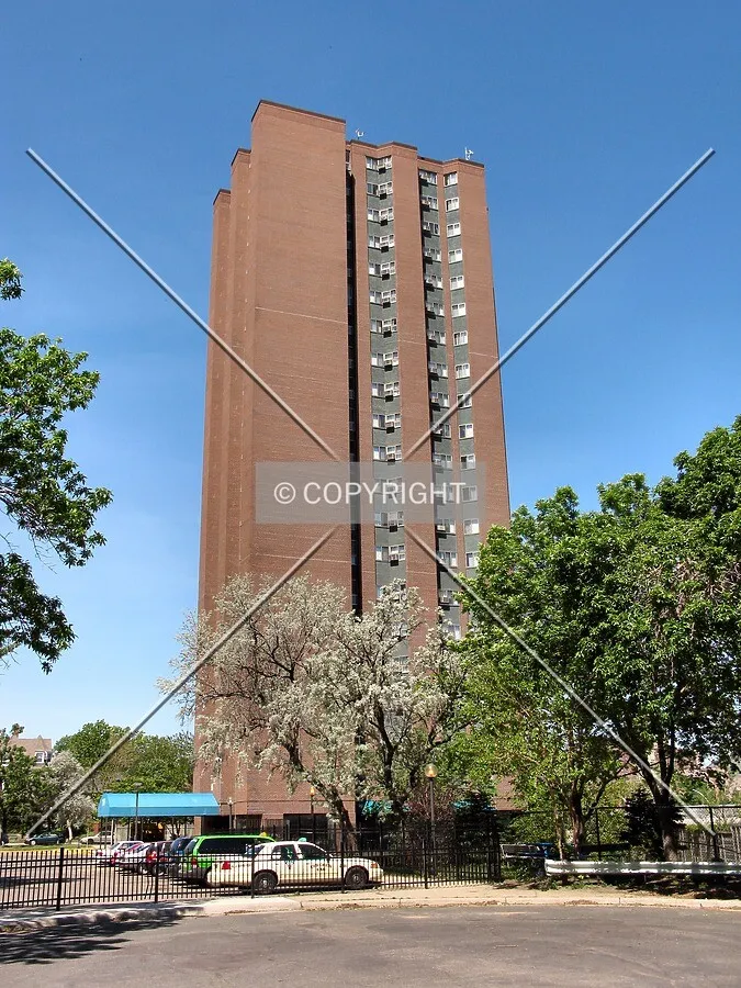 View to the northwest from Clinton Avenue