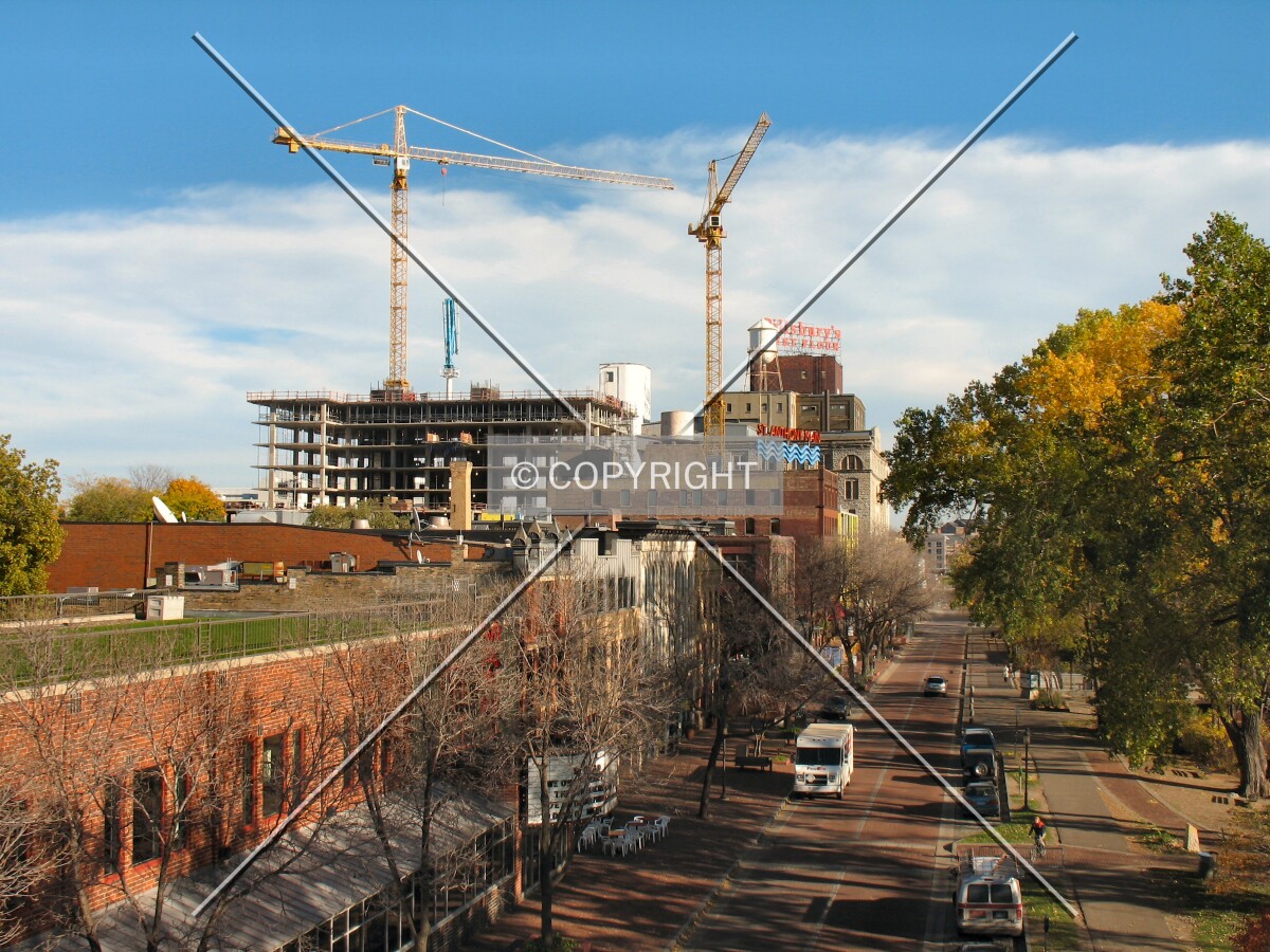 View to the east along Main Street SE, from the 3rd Avenue Bridge