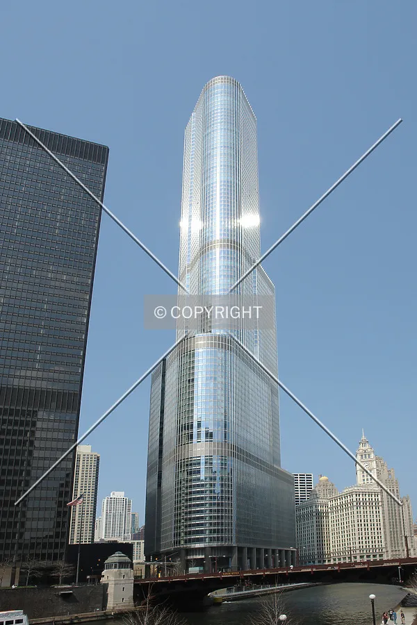 The majestic Trump Tower in Chicago