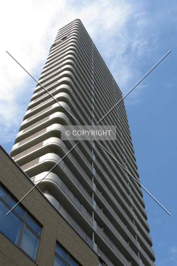 Looking up from the south