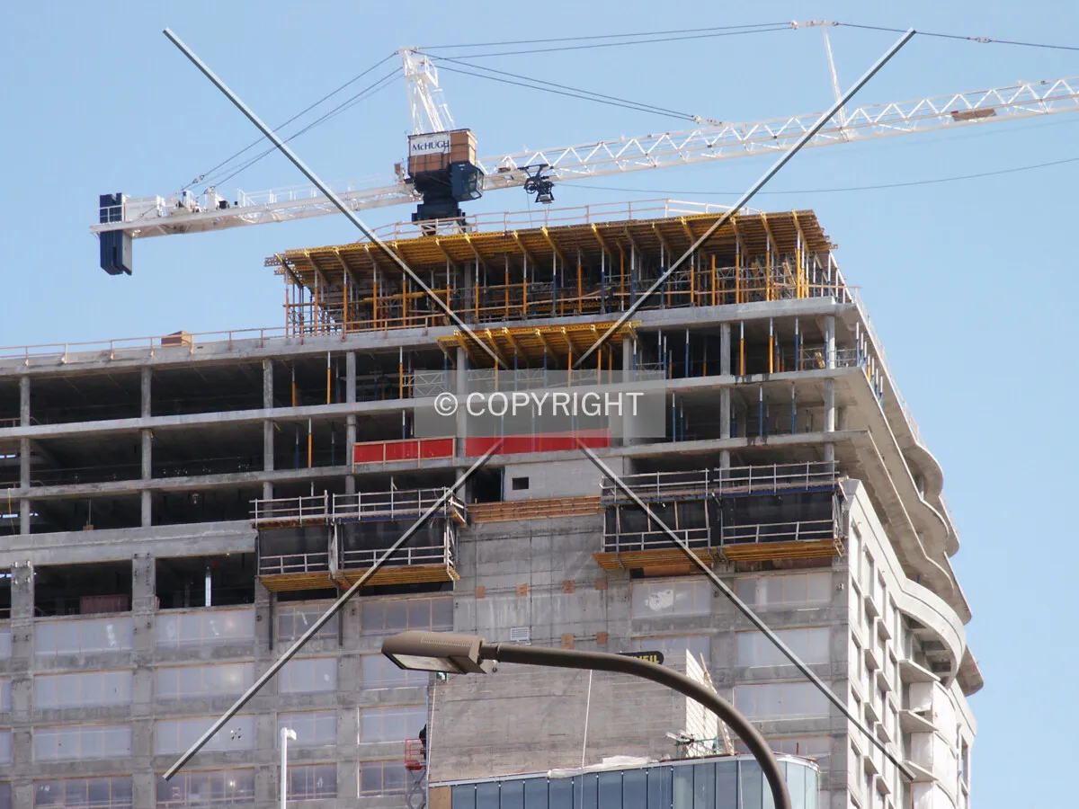 Upper floors at the southwest corner