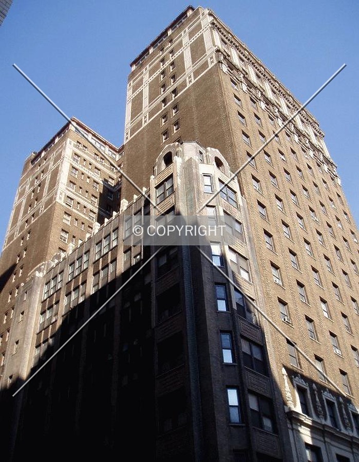 From the southwest on the corner of 13th and Chestnut Streets