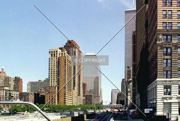 As seen in Lower Manhattan; back left side: World Financial Center; back right side: WTC