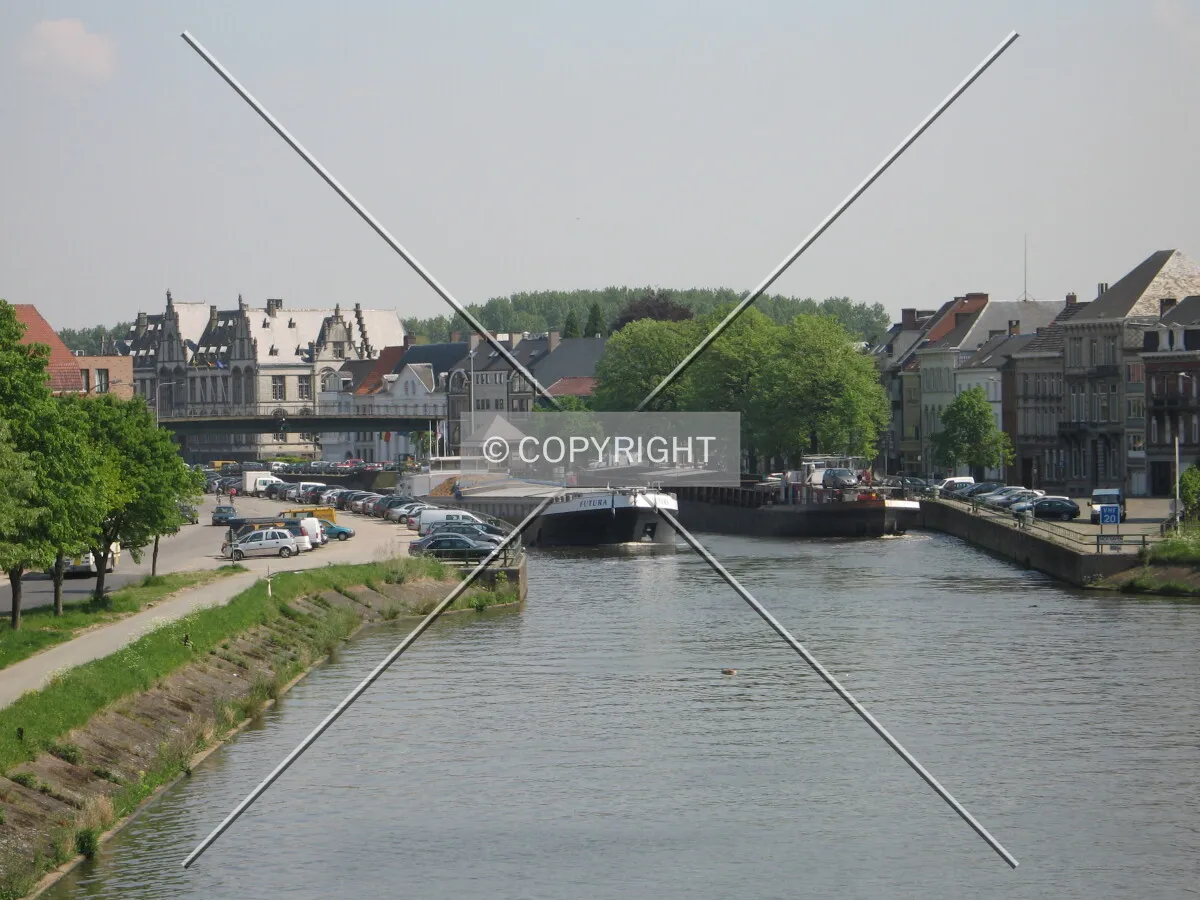 Boats on the river Scheldt