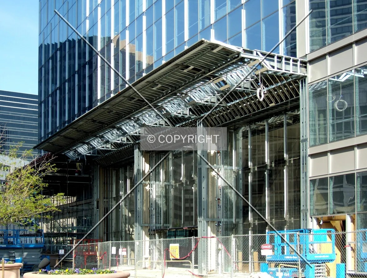 Entrance area construction from the east