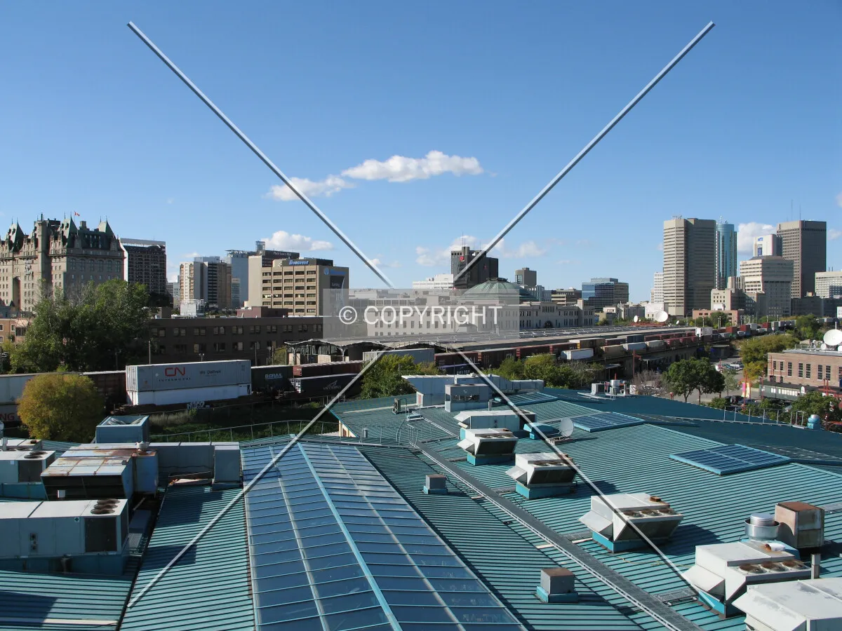 Overlooking the city from The Forks
