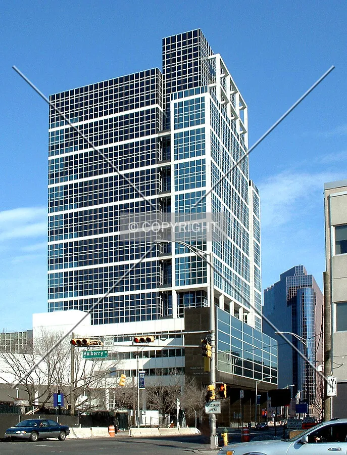 View from the west along Raymond Boulevard