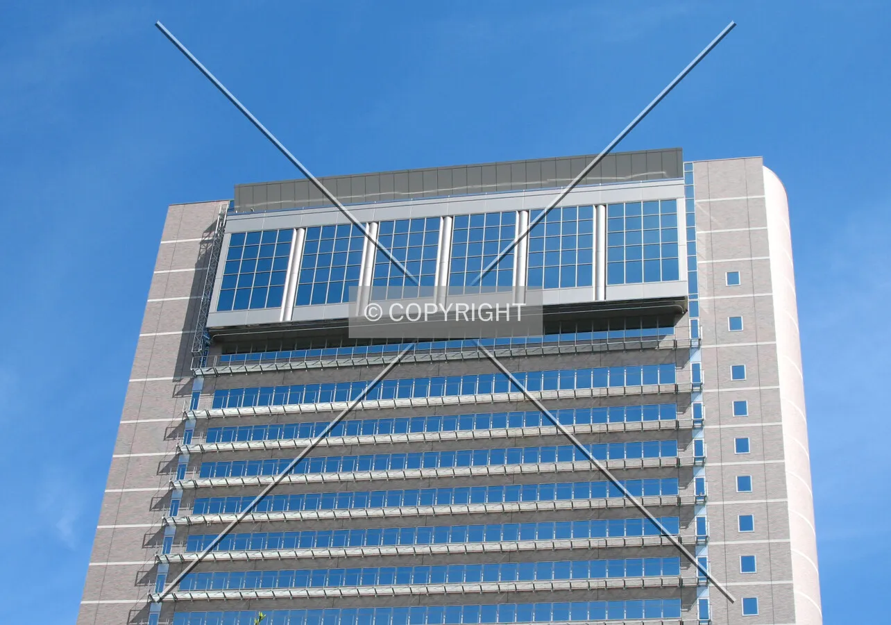 Looking up from the south