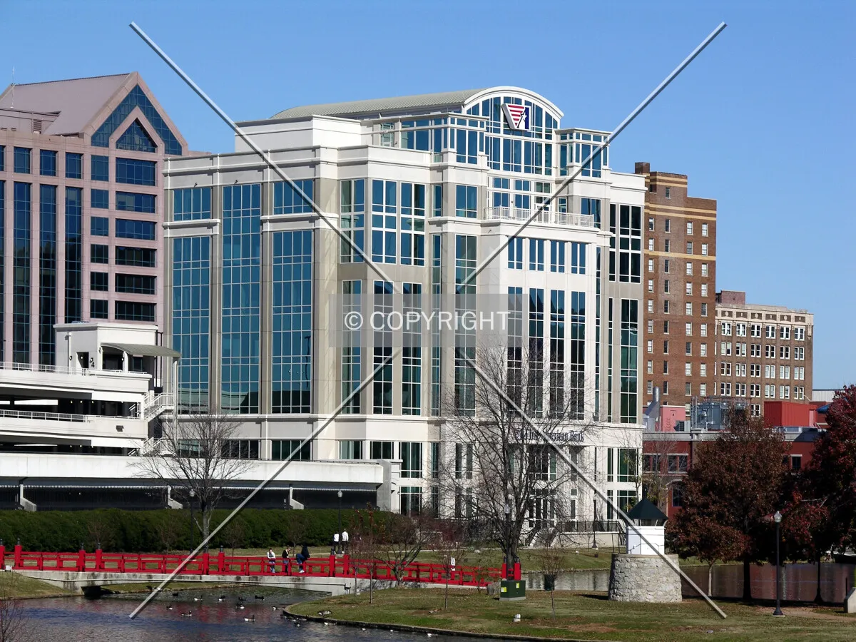 From the southwest across Big Spring Park