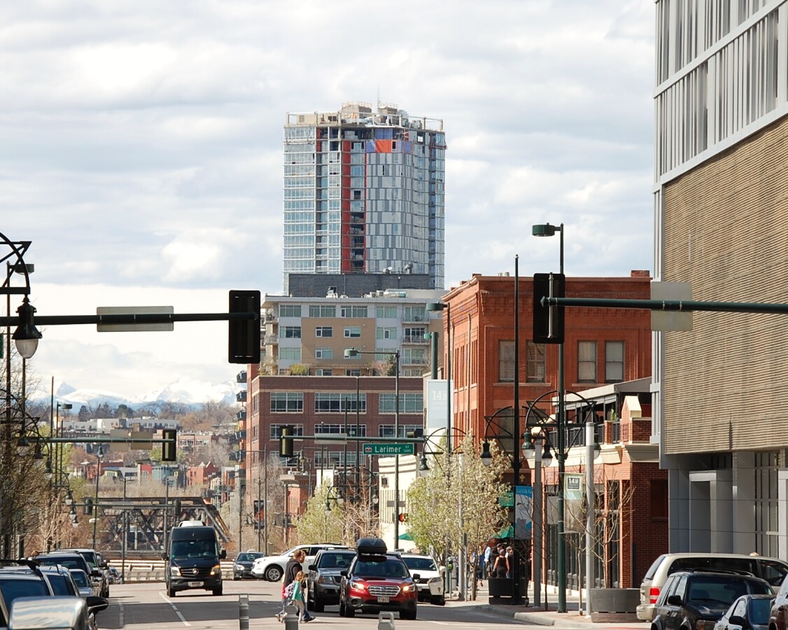 Looking northwest on 14th Street